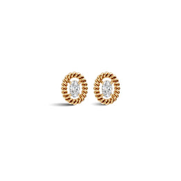 Oval Solitaire Diamond Earrings | (0.50 ct) |Ekatra Jewels