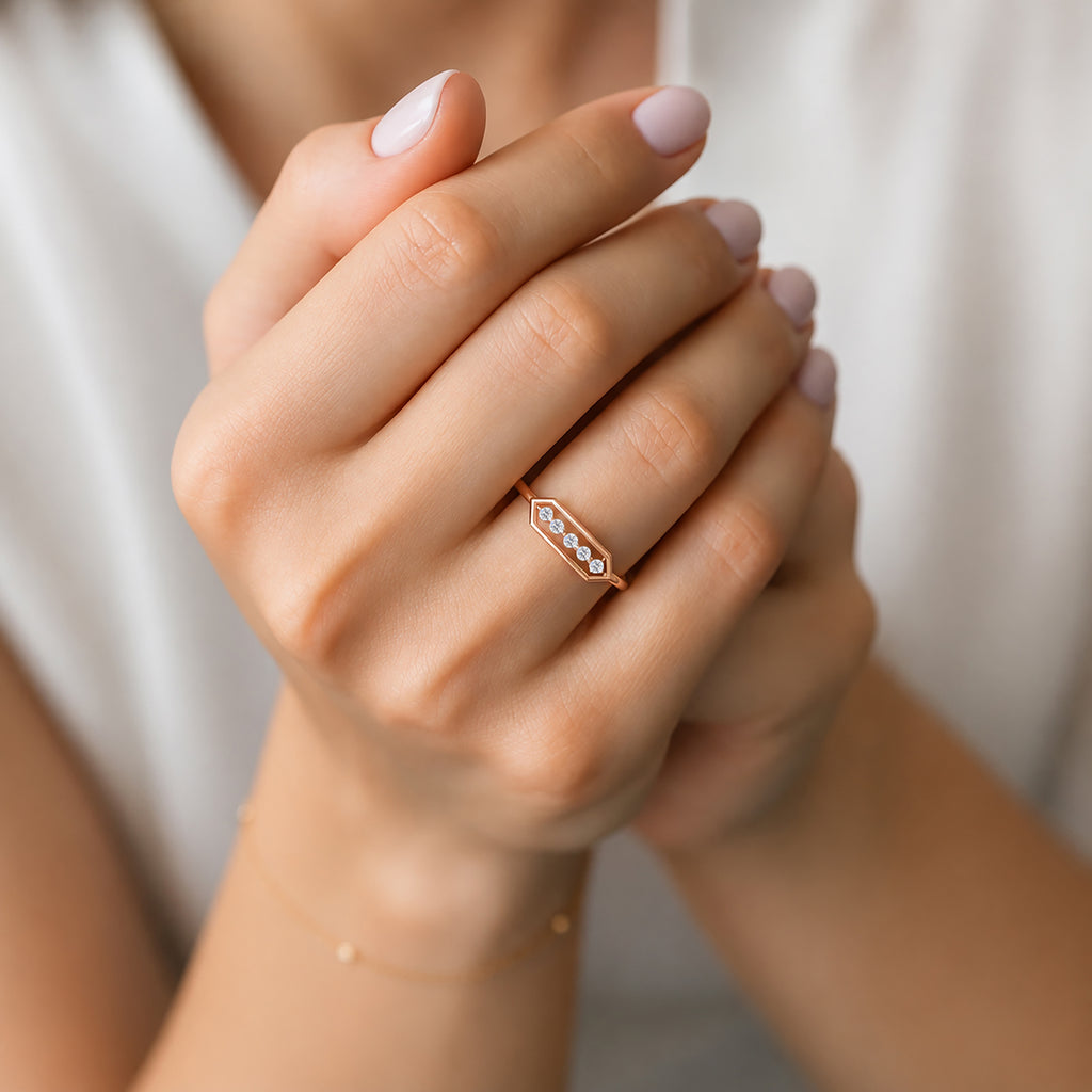 Diamond Diaries Prism Vector Ring