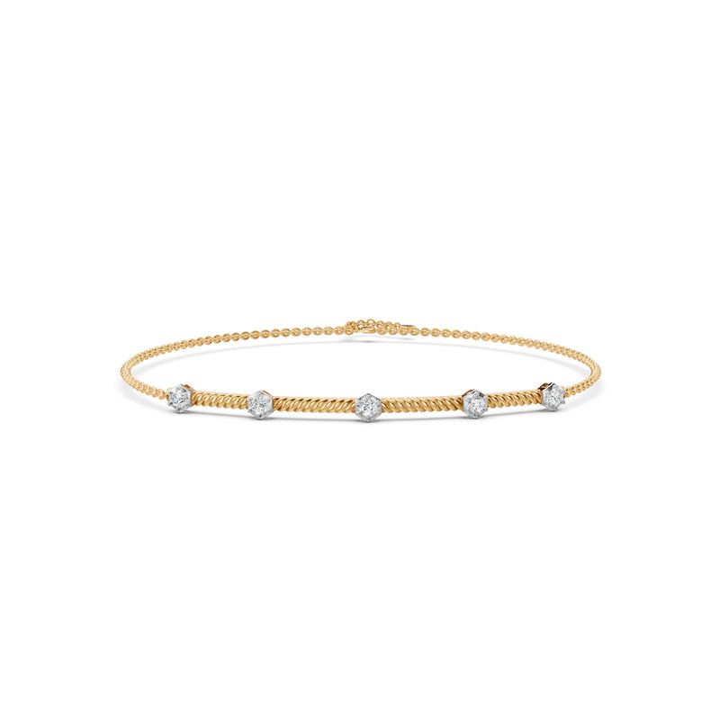 Diamond Diaries Molten Spiral Diamond Bracelet