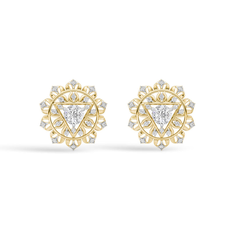 Chakras Solitaire Diamond Earring