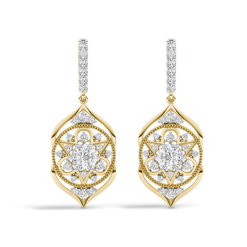 Chakras Solitaire Diamond Earring