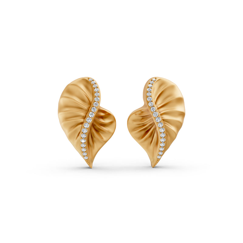 Oh My Gold Vortex Swirl Diamond Earrings