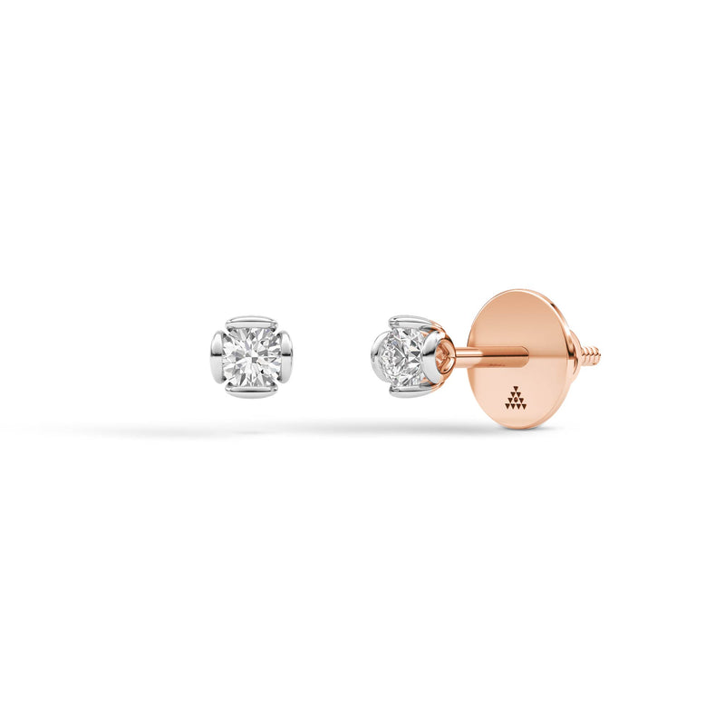 Diamond Diaries Lotus Bloom Stud Earrings