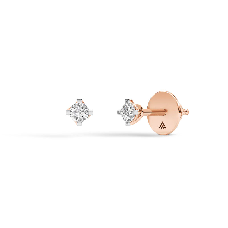 Diamond Diaries Helix Axis Stud Earrings