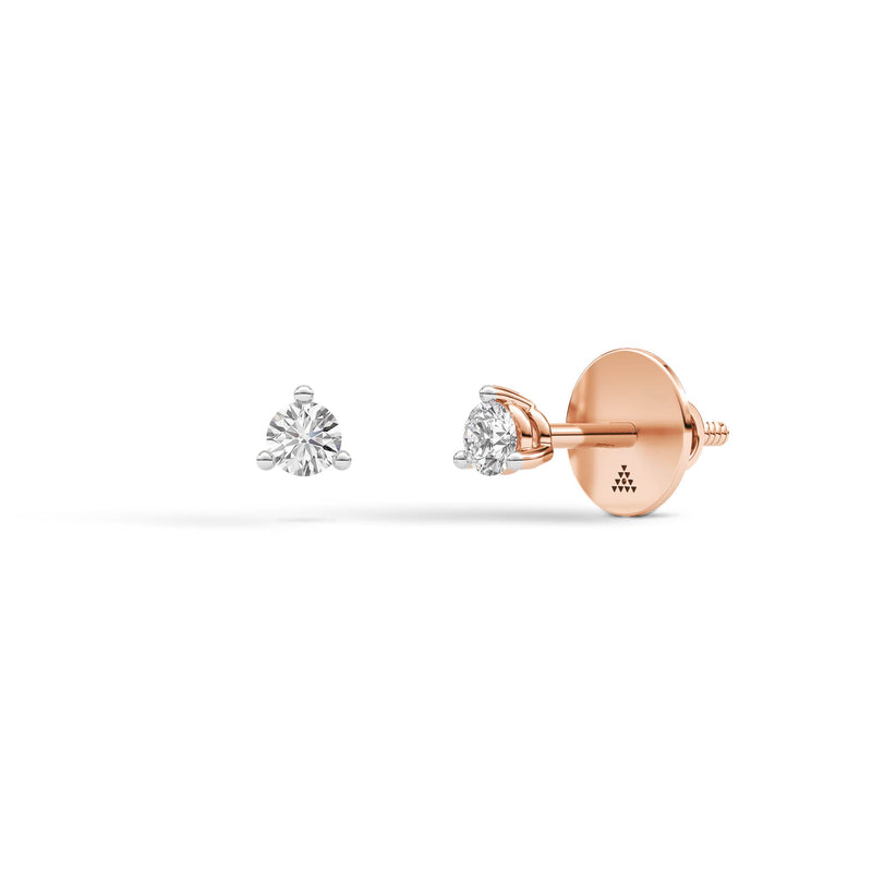 Diamond Diaries Triad Peak Stud Earrings