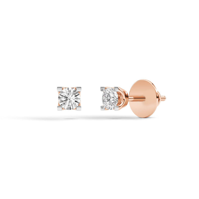 Diamond Diaries Quadro Vault Stud Earrings