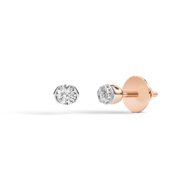 Diamond Diaries Crescent Drift Stud Earrings