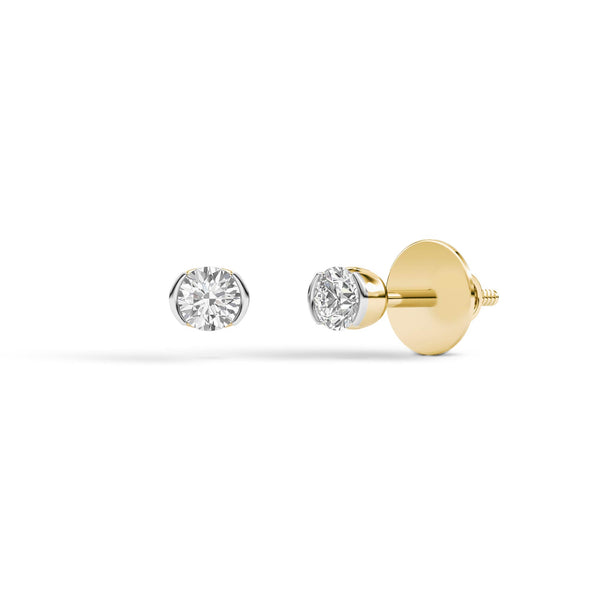 Diamond Diaries Crescent Drift Stud Earrings