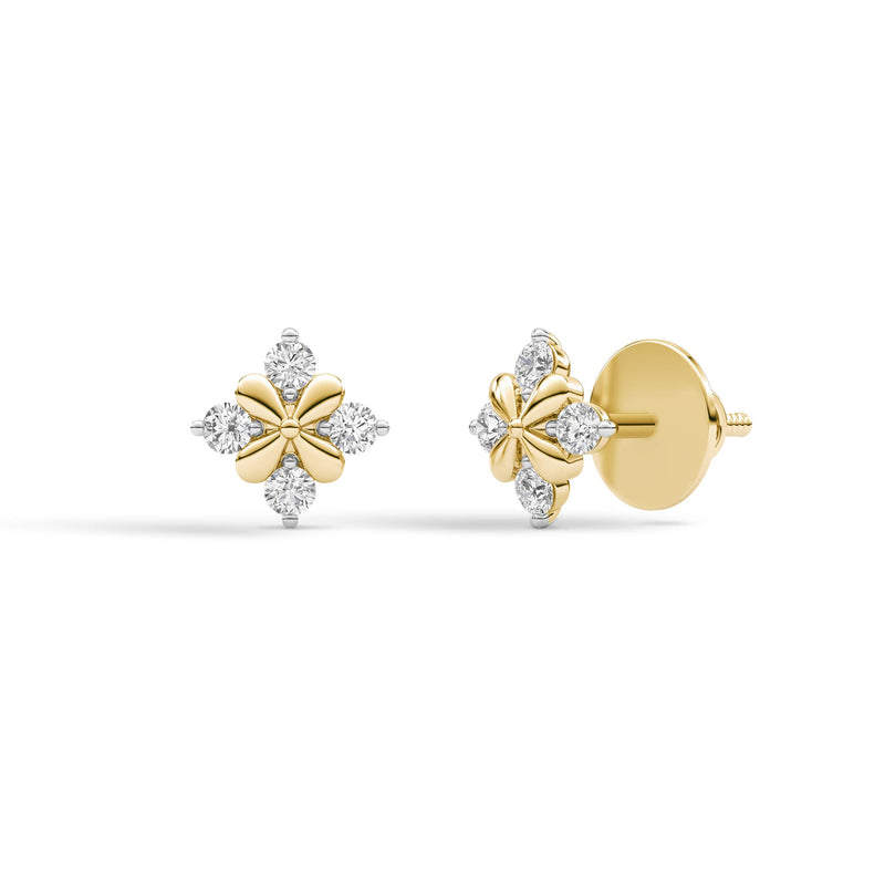 Diamond Diaries Ember Flora Stud Earrings