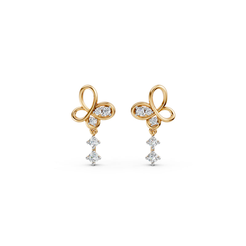 Diamond Diaries Ethereal Wing Drop Earrings