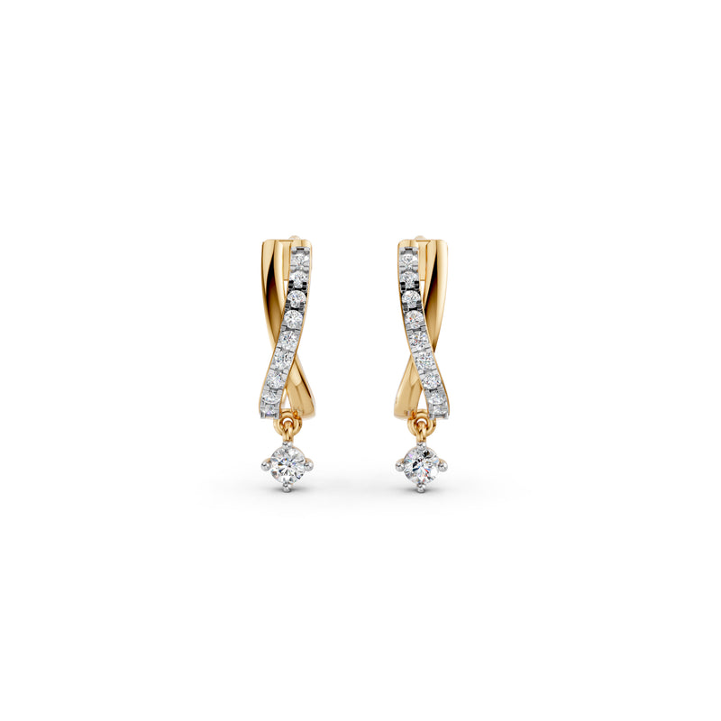 Diamond Diaries Ripple Arc Hoop Earrings