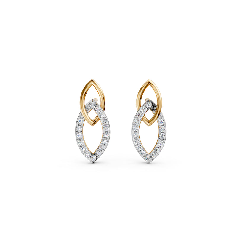 Diamond Diaries Meridian Cross Stud Earrings