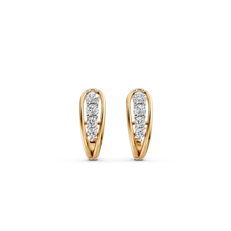 Diamond Diaries Infinite Curve Hoop Earrings