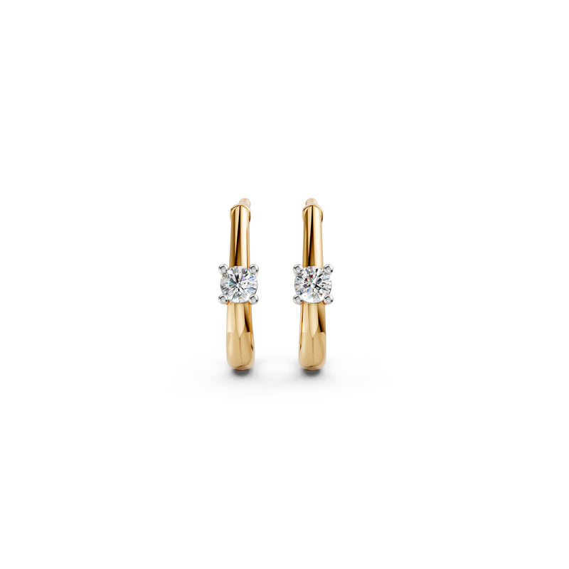 Diamond Diaries Horizon Curve Hoop Earrings