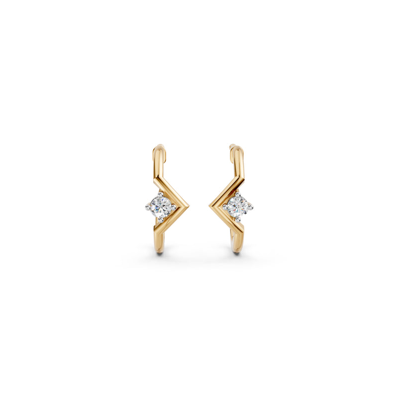 Diamond Diaries Zenith Arc Hoop Earrings