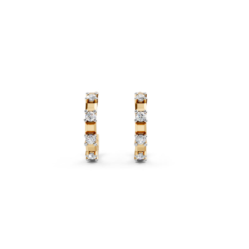 Diamond Diaries Constellation Ridge Hoop Earrings
