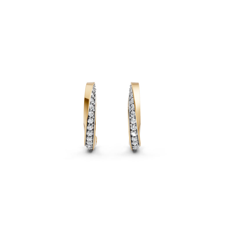 Diamond Diaries Spiral Flux Hoop Earrings