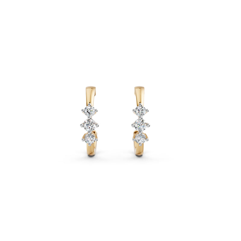Diamond Diaries Astral Triad Hoop Earrings