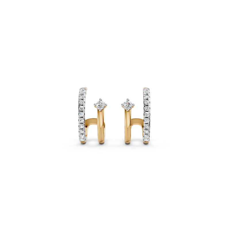 Diamond Diaries Dual Facet Hoop Earrings