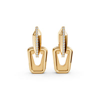 Oh My Gold Nexus Link Pavé Drop Earrings