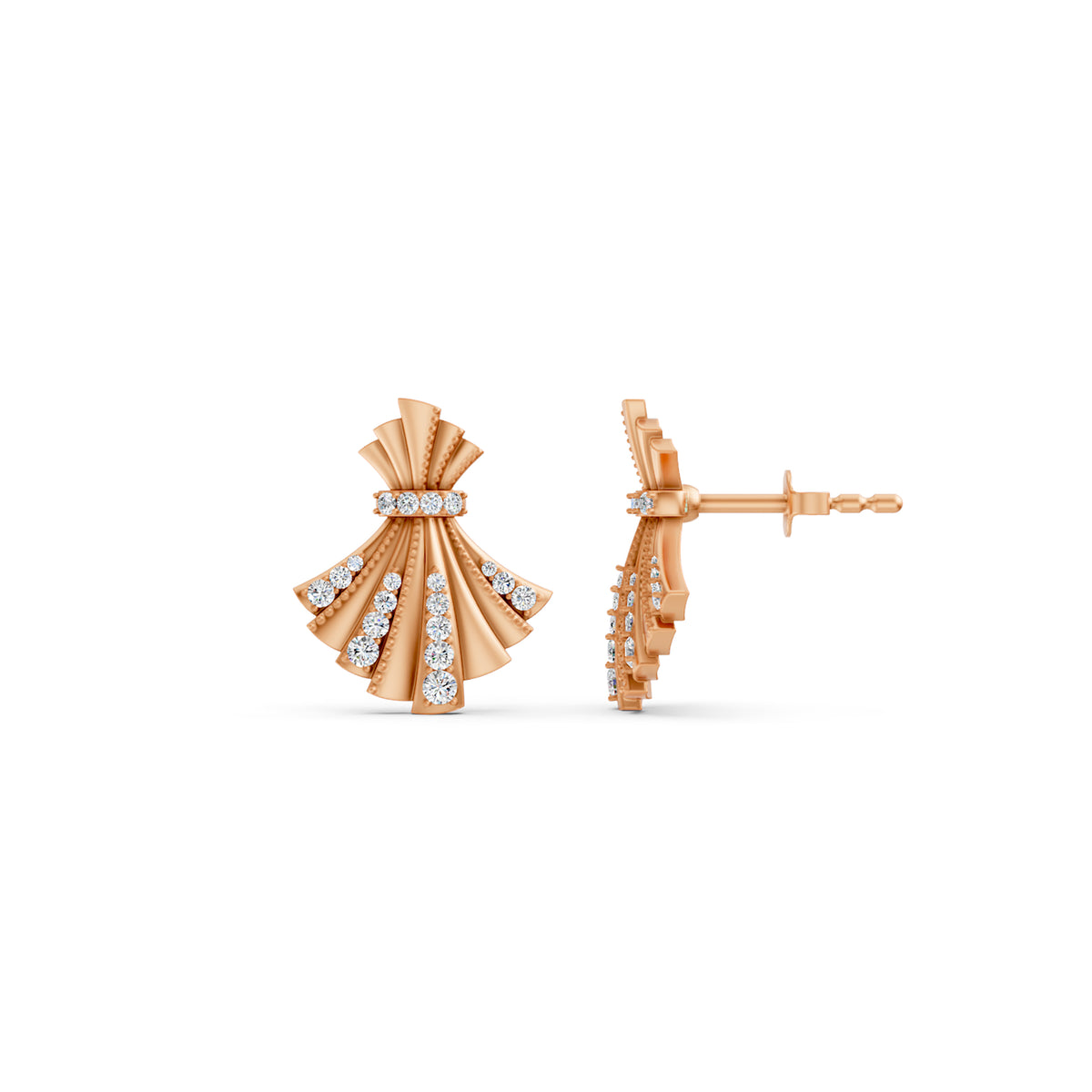 Rose - gold earrings by Ekatra Jewels