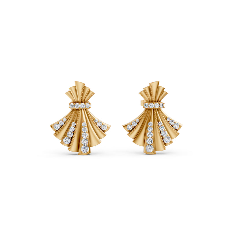 Oh My Gold Vine Facet Earrings | 1.08 Diamond Carat