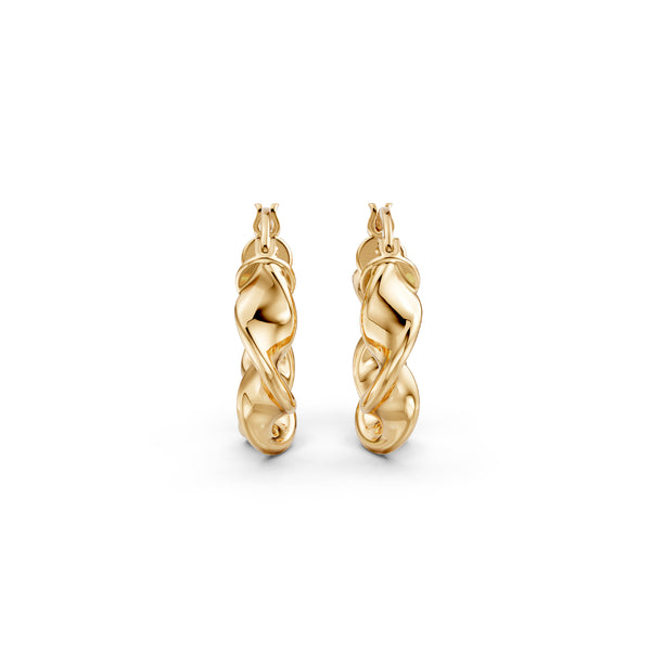 Oh My Gold Crescent Duet Hoop Earrings