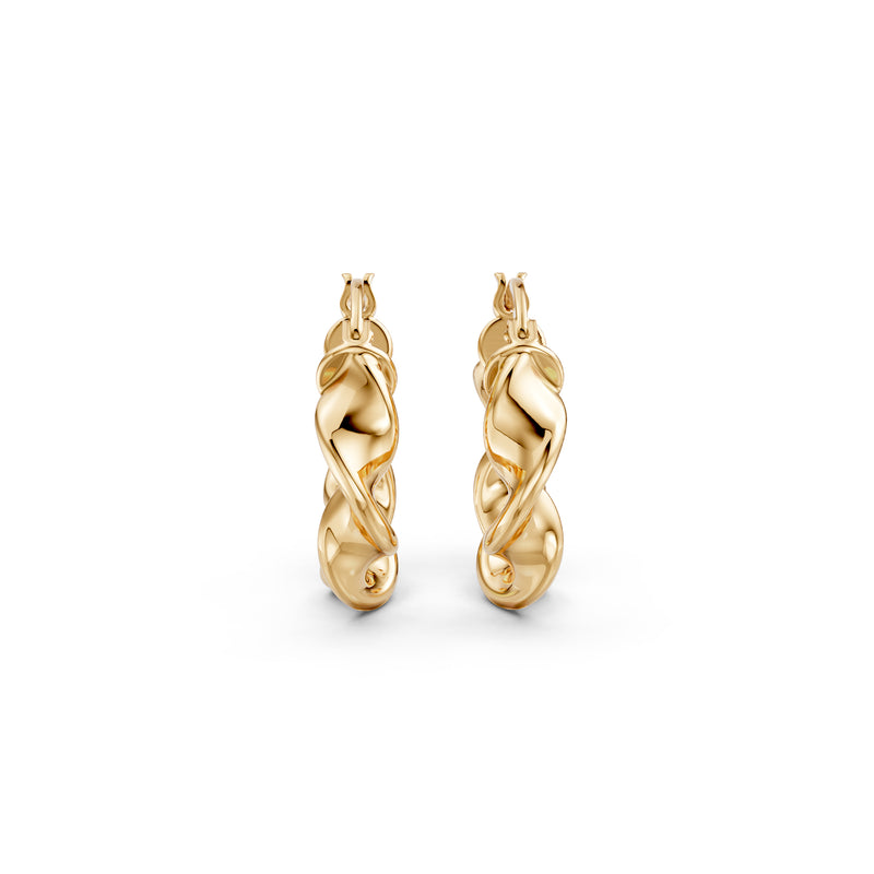 Oh My Gold Crescent Duet Hoop Earrings