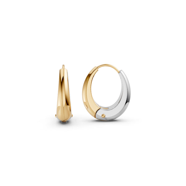 Oh My Gold Molten Chevron Hoop Earrings