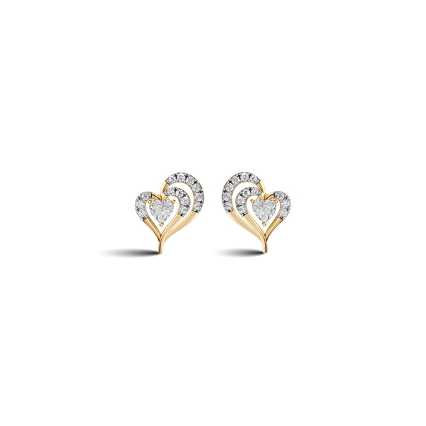 Heart Shaped Lab Grown Diamond Earring | Lightweight | Ekatra