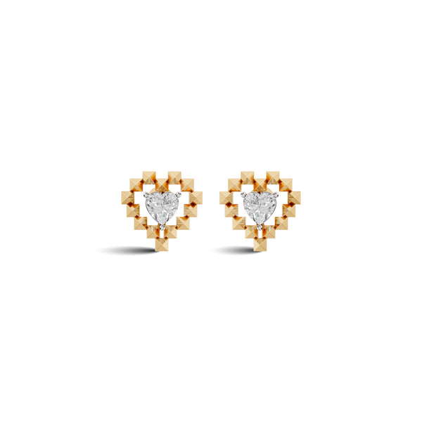 Heart Shaped Lab Grown Diamond Earring | Lightweight | Ekatra