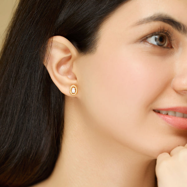 Oval Solitaire Diamond Earrings | (0.50 ct) |Ekatra Jewels