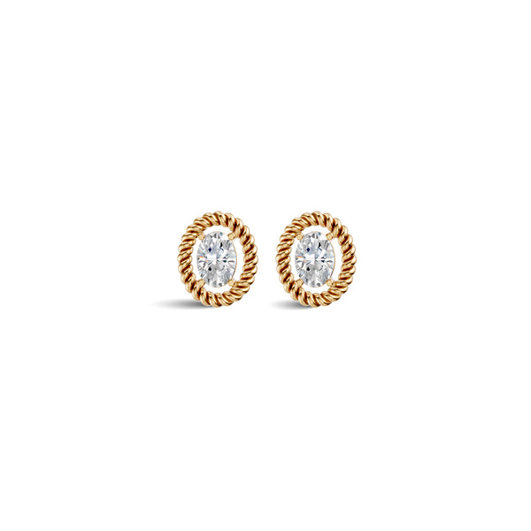 Oval Solitaire Diamond Earrings | (1.00 ct) | Ekatra Jewels