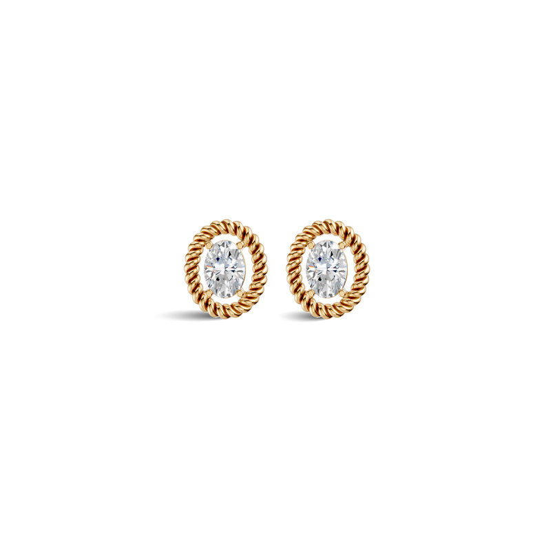 Oval Solitaire Diamond Earrings | (1.00 ct) | Ekatra Jewels