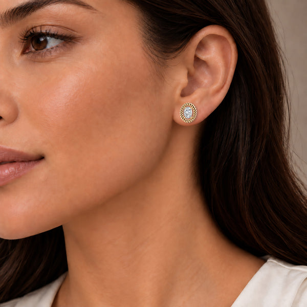 Oval Solitaire Diamond Earrings | (1.50 ct) | Ekatra Jewels