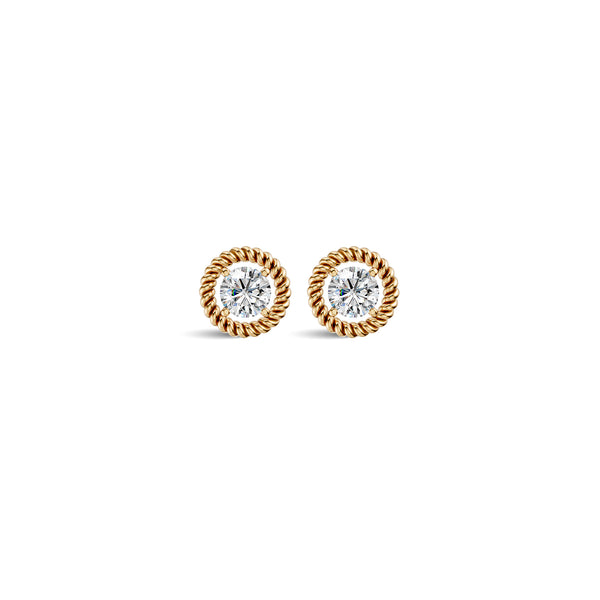 Round Solitaire Diamond Earrings | (0.50 ct) | Ekatra Jewels