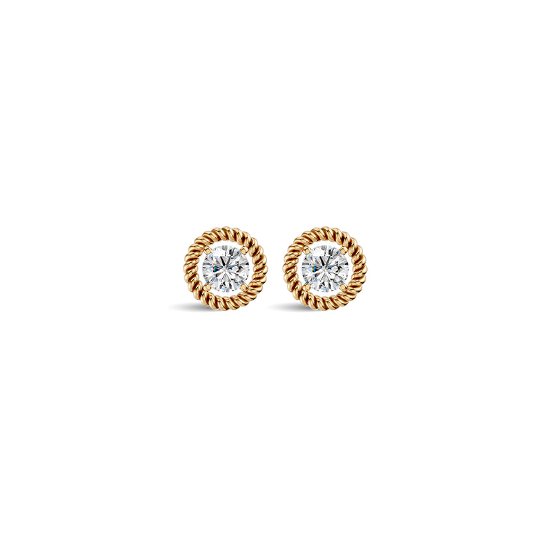 Round Solitaire Diamond Earrings | (0.50 ct) | Ekatra Jewels