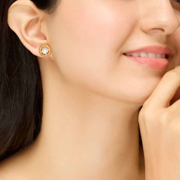 Round Solitaire Diamond Earrings | (1.50 ct) | Ekatra Jewels