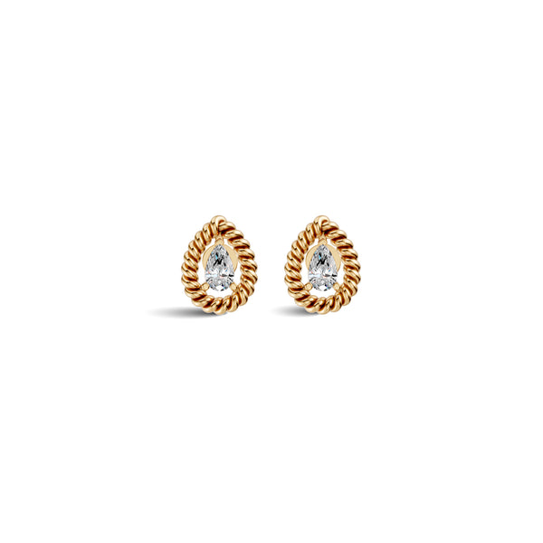 Pear Solitaire Diamond Earrings | (0.50 ct) | Ekatra Jewels