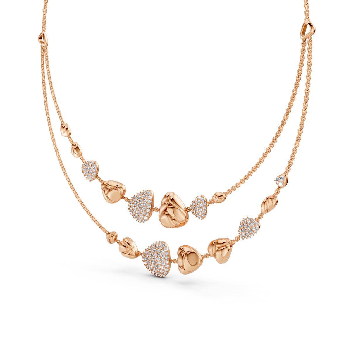 Oh My Gold Twisted Layer Necklace | 2.17 Diamond Carat