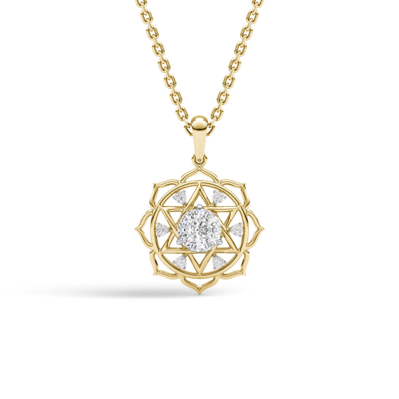 Chakras Solitaire Diamond Pendant