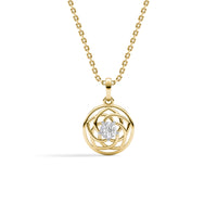 Sacred Geometry Solitaire Diamond Pendant