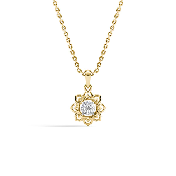 Chakras Solitaire Diamond Pendant