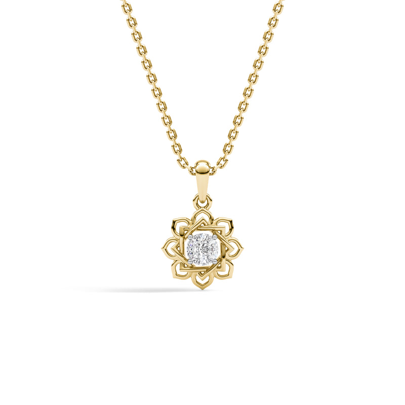 Chakras Solitaire Diamond Pendant