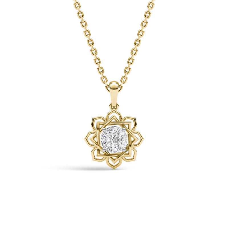 Chakras Solitaire Diamond Pendant