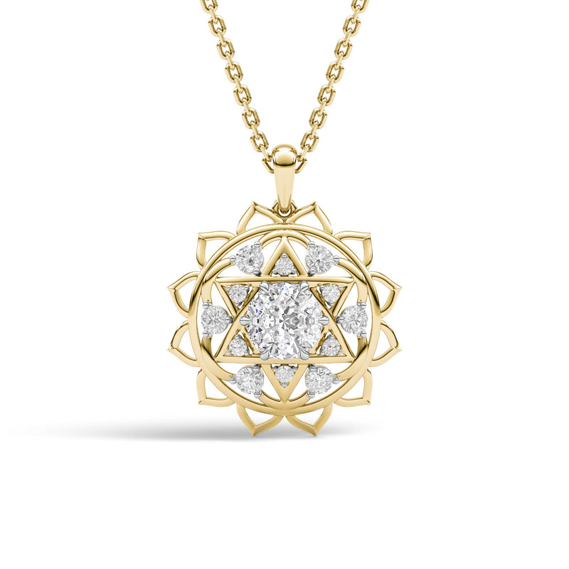 Chakras Solitaire Diamond Pendant