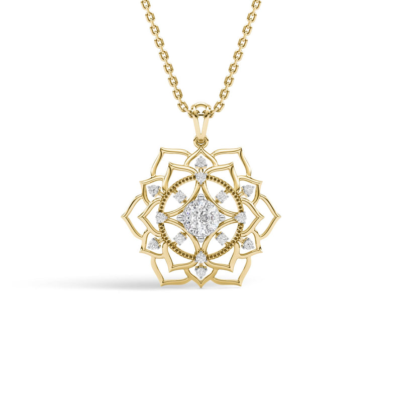 Chakras Solitaire Diamond Pendant