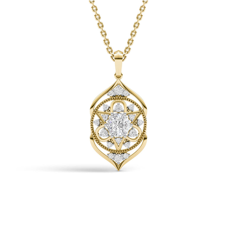 Chakras Solitaire Diamond Pendant
