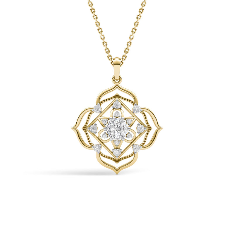 Chakras Solitaire Diamond Pendant