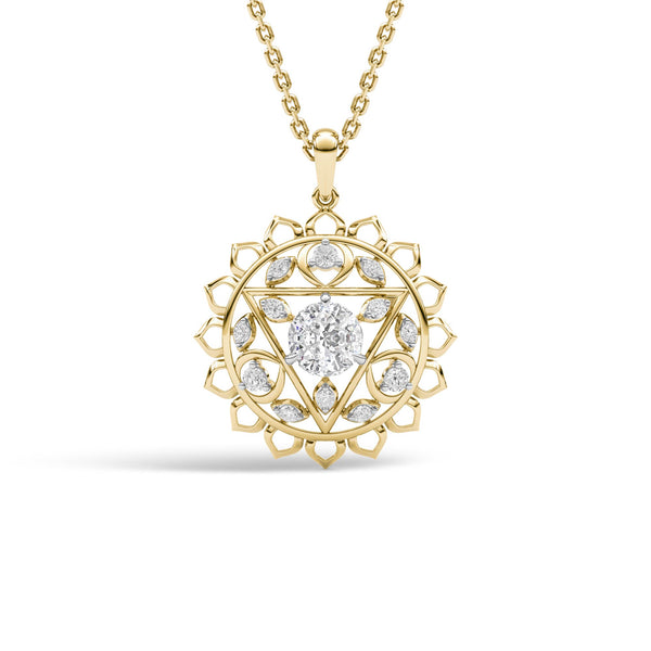 Chakras Solitaire Diamond Pendant